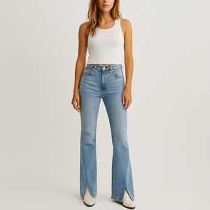 Good American Good‎ Curve Bootcut Jeans 29 | Y2K Twist Seam Split Hem Denim